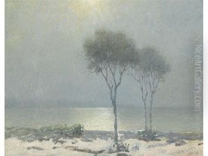 Moonlit Shore With Eucalyptus by Granville S. Redmond