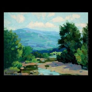 California Landscape With Stream by Granville S. Redmond