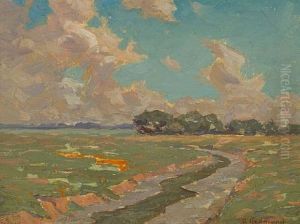 River And Oaks by Granville S. Redmond
