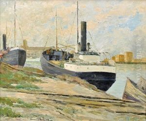 On The Oakland Estuary by Granville S. Redmond