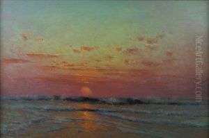 Sunset Beyond The Waves by Granville S. Redmond