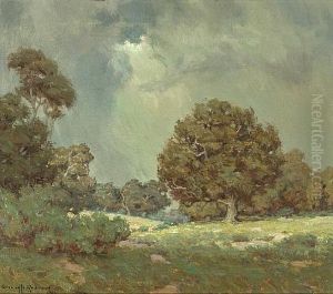 Wildflowers Under Grey Skies, The Coming Storm by Granville S. Redmond