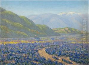 Mountain Landscape With Flowers by Granville S. Redmond