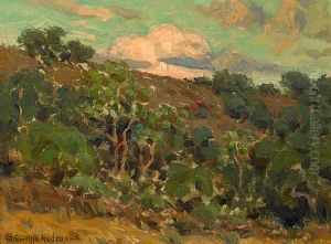 Trees Along A Hillside by Granville S. Redmond