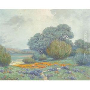 California Meadow Oaks by Granville S. Redmond