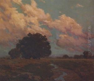 Trees By A Meadow Stream by Granville S. Redmond