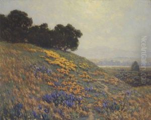 Landscape With Poppies And Lupine