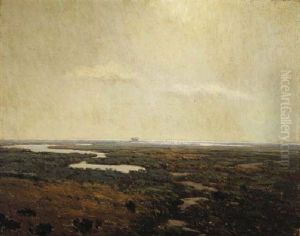 Sunset Over The Marsh by Granville S. Redmond