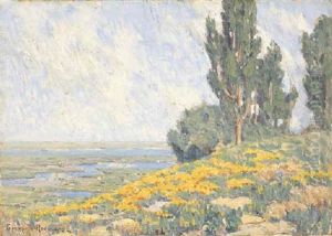 Poppies And Eucalyptus by Granville S. Redmond