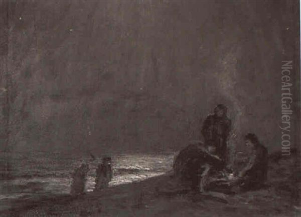 Campfire On The Beach - view 1