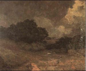 In The Shadow Of A Storm, Menlo Park by Granville S. Redmond