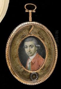 A Gentleman, Wearing Red Coat, Green Waistcoat And Frilled White Cravat, His Hair Powdered by Thomas Redmond