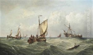 Fishing Barges Running Towards A Dismasted Merchantman Fishing Barges Running Towards A Dismasted Merchantman