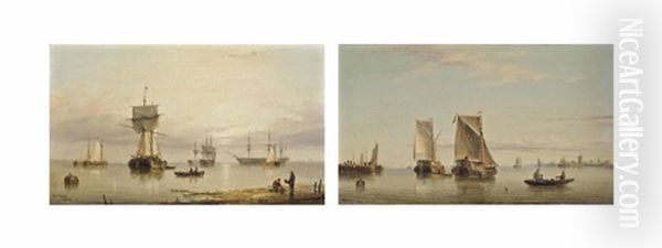 Waiting For The Tide (+ Dutch Hay Barges At The Mouth Of The Scheldt (both Illustrated); Pair) - view 1