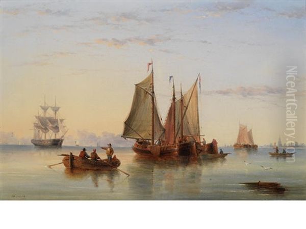 Dutch Galjots, A Calm On The Humber Estuary - view 1