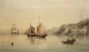 Fishing Boats Off The Coast by Henry Redmore