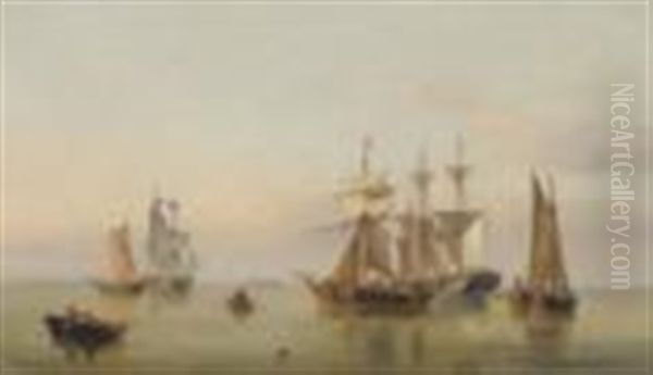 Figures In Fishing Boats Off The Humber Estuary - view 1