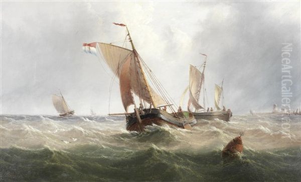 Dutch Pinks Off A Coastline - view 1