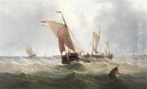 Dutch Pinks Off A Coastline by Henry Redmore