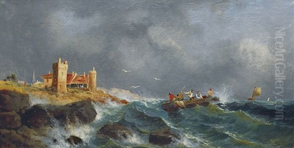 Fishing Boat At The Stormy Coast Of Yorkshire - view 1