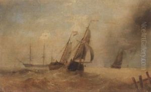 Shipping In Heavy Seas by Henry Redmore
