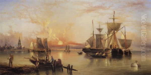 Ships At Dusk - view 1