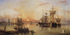 Ships At Dusk Ships At Dusk