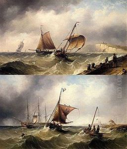 Fishing Vessels Heading Out To Sea by Henry Redmore