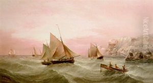 Scarborough And Lowestoft Trawlers Off The East Coast