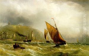 Sailing In Rough Seas by Henry Redmore