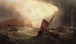 Shipping Off Whitby Bay by Henry Redmore