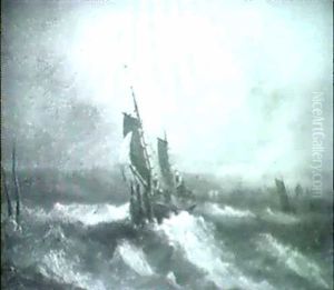 Fishing Boats Off The Coast by Henry Redmore