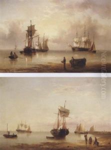 Low Water; A Calm On The Humber by Henry Redmore