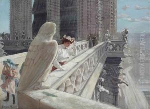 A View Atop The Notre Dame, Paris by Georges Redon