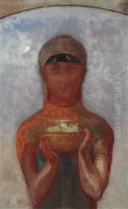 La Coupe De Mystere (ou Sibylle) by Odilon Redon