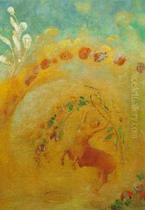 Le Centaure Aux Coquelicots by Odilon Redon