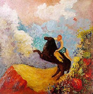 Cavalier Sur Pegase Ou Pegase Et La Muse by Odilon Redon
