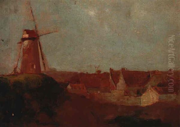 Windmill And Village - view 1