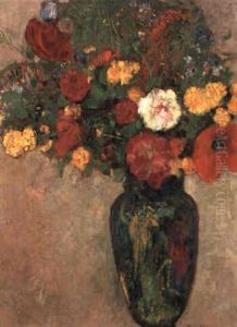 Vase Aux Fleurs by Odilon Redon