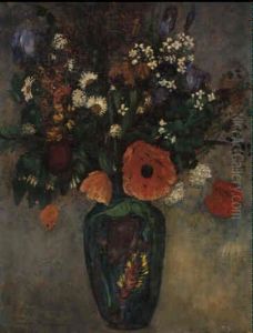 Bouquet De Fleurs Dans Un Vase by Odilon Redon