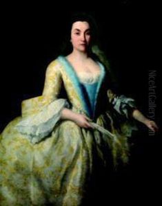Ritratto Di Gentildonna Con Ventaglio by Giuseppe Bonito