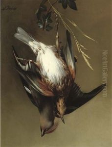 Still Life With A Redwing And A Waxwing