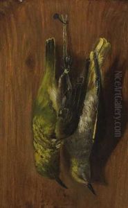 Stillleben Mit Zwei Erlegten Vogeln by Johannes Reekers
