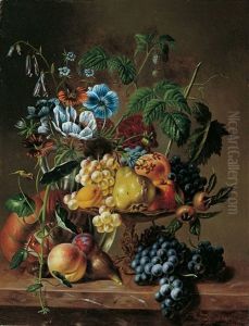 Blumen- Und Fruchtestilleben by Johannes Reekers