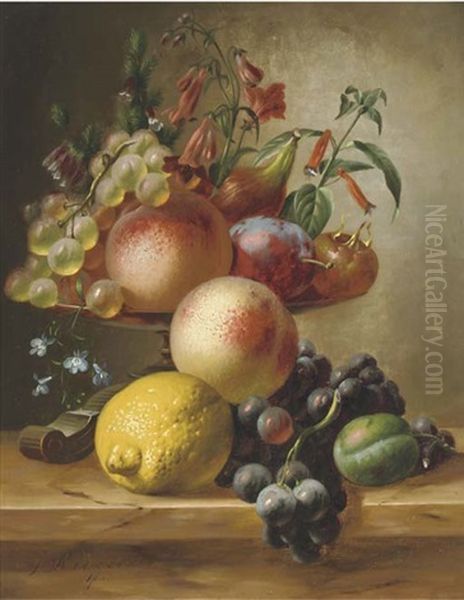 Still Life With Fruit On A Ledge - view 1