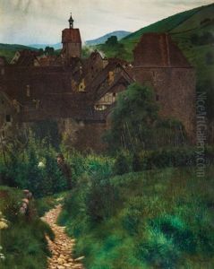 Vue De Riquewihr Avec Le Dolder