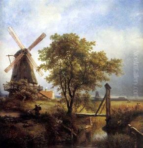 Paysage Fluvial Au Moulin