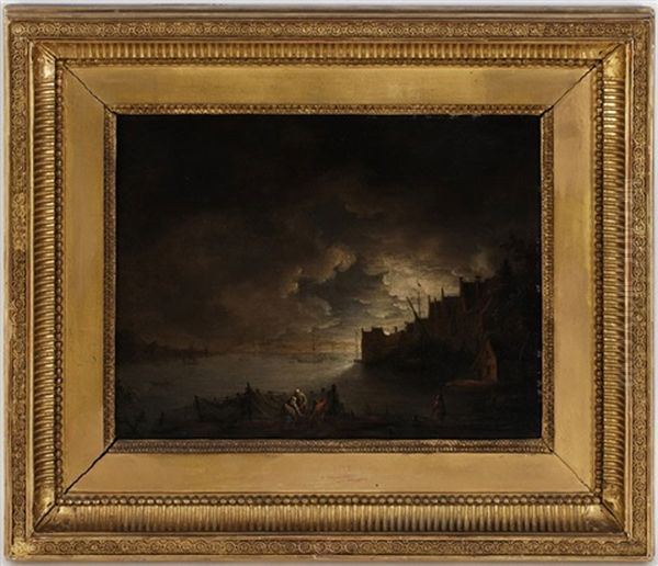 Paysages Animes Au Clair De Lune And Au Lever Du Jour (2 Works) - view 1