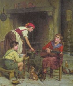 Musik In Der Bauernkuche by Vittorio Reggianini