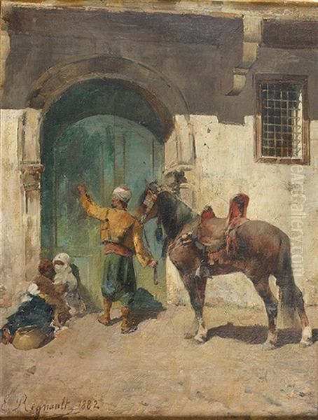Cavalier Arabe A La Porte - view 1